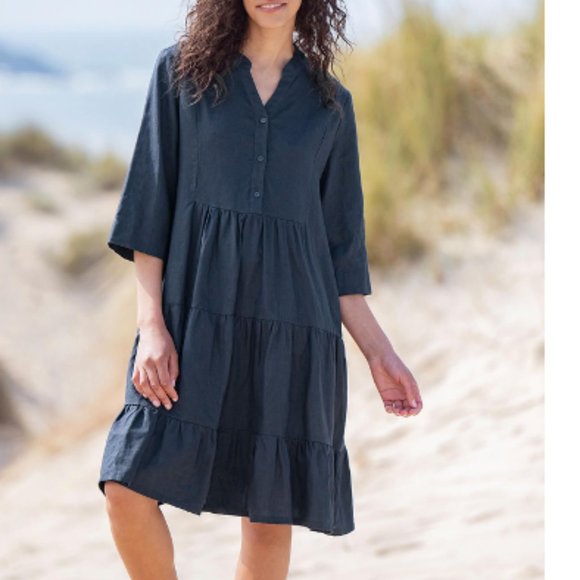 Celtic & Co. Linen Knee Length Swing Dress - Picture 2 of 12